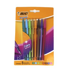 Bolígrafo punta gruesa Blister 8 colores Fashion
