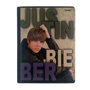 Cuaderno cosido 100hjs 4 líneas Justin Bieber