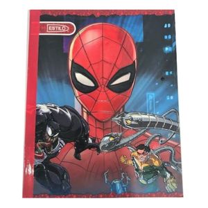 Cuaderno cosido 100hjs 4 líneas Spiderman