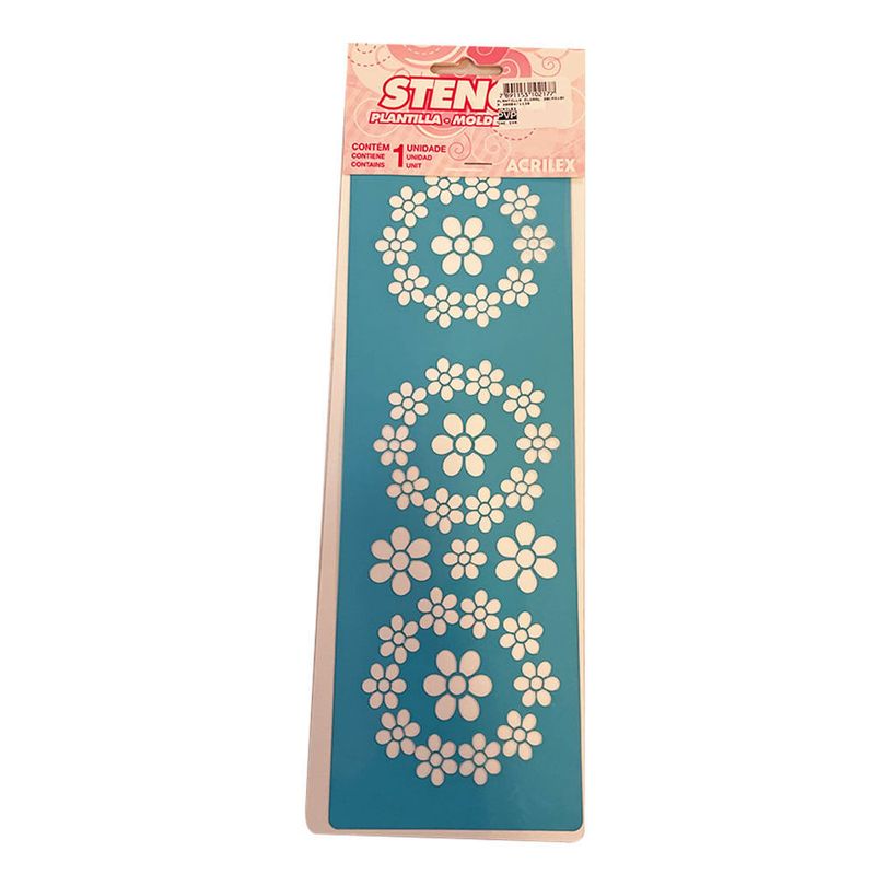Stencil-30x10cm-floral-1139