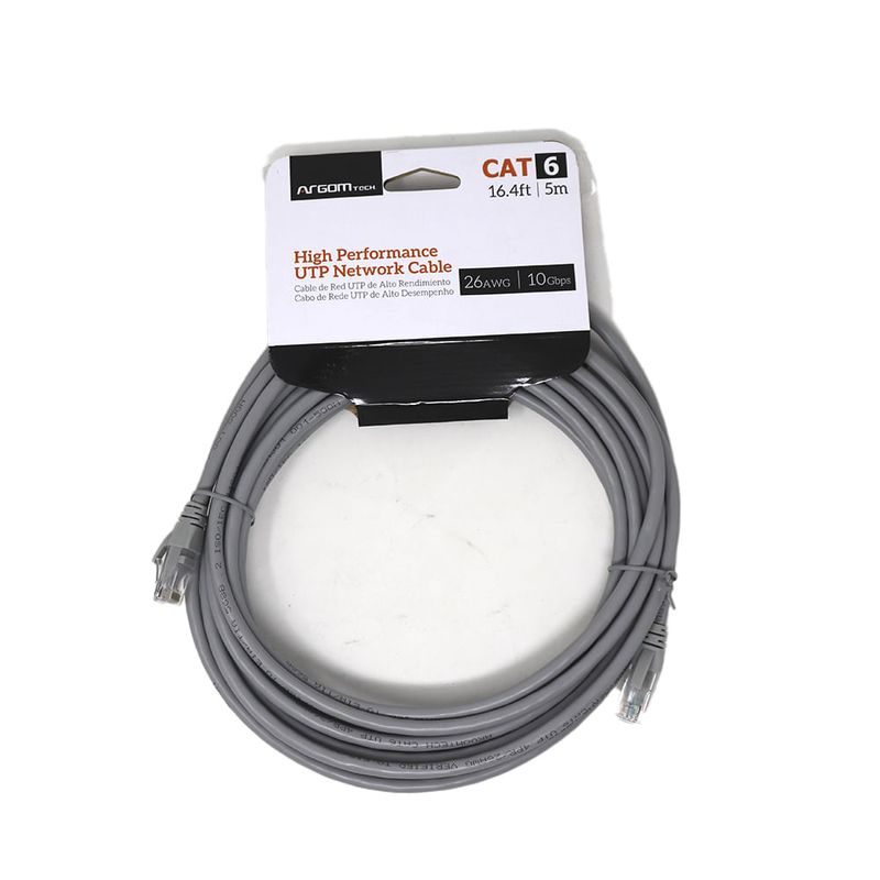 Cable Patchcord RJ45 Cat6 de 5mt - ARGOM - ARGCB1554