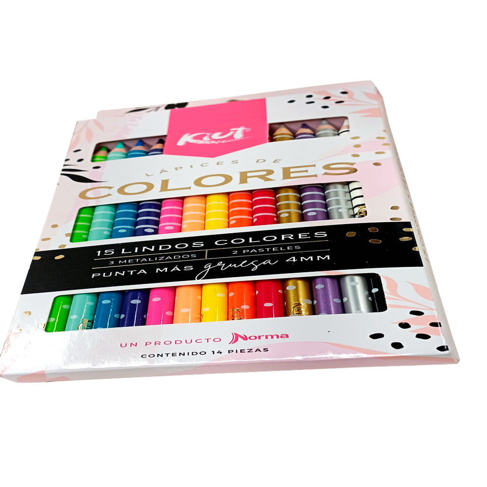 Paquete de lápices de colores clásicos, caja de retención, 8 colores/caja
