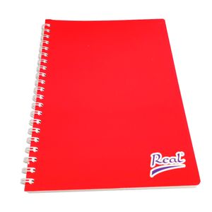 Cuaderno espiral A4 100 hojas 1 línea económico Rojo