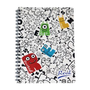 Cuaderno espiral A4 100 hojas cuadros económico Cuadrados Colores