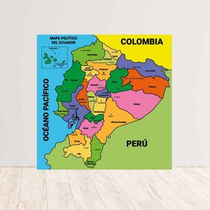 Juego Rompecabezas Mapa político Del Ecuador Madera