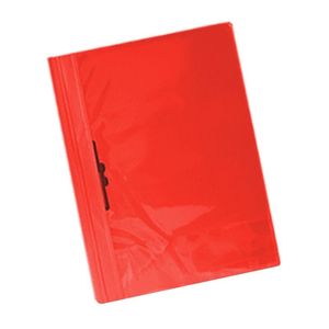 Folder Plástico A5 Rojo Tapa Transparente Con Vincha Difr