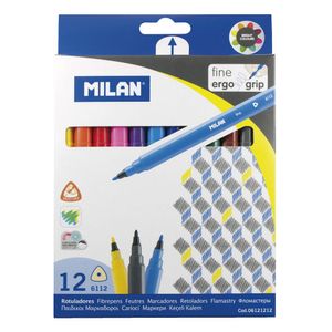 Marcador Escolar Pta Fina Colores Jgox12un Triangular Milan