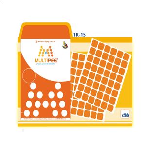 Etiquetas Adhesivas T-15 1.58cmx1.58cm Naranja 42un Pqtx11hjs Multipeg