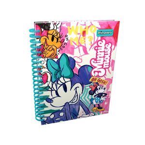 Cuaderno Espiral A4 100hjs Cuadros Pasta Dura Minnie