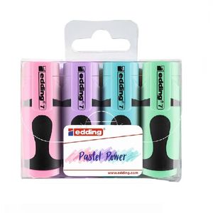 Resaltador 1-3mm Pta Biselada Jgox4 Colores Pastel E-7/4s Edding