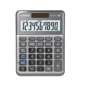 Calculadora 10 Dígitos Mini Escritorio Ms-100fm Plata  Casio