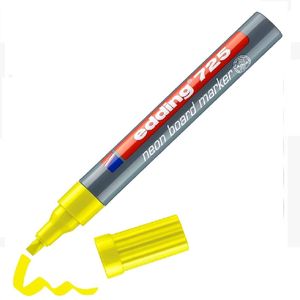 Marcador Pizarra Pta Biselada Amarillo Neon E-725 Edding