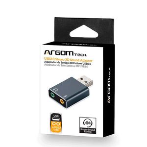 Adaptador USB 2.0 A 3.5mm Arg-Cb-0067 Audífono Y Microfono Argón