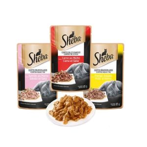 Sheba Comida P/Gato Adulto Alimento Húmedo Pollo En Salsa  85g