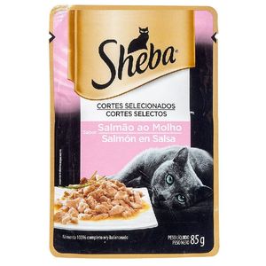 Sheba Comida P/Gato Adulto Alimento Húmedo Salmon En Salsa  85g