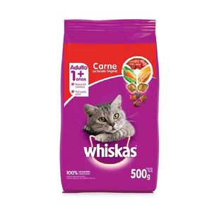 Whiskas Comida P/Gato Adulto Carne Original Seco Mx 500g