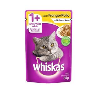 Whiskas Comida P/Gato Adulto Alimento Húmedo Pollo 85gr