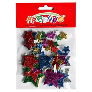 Didáctico Figuras Foamy Adh Estrella X12 Cod 89545 Aprendo