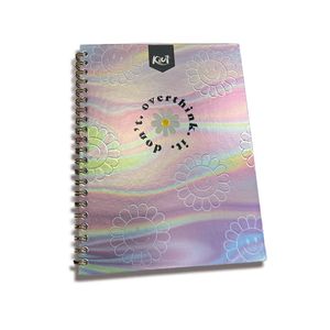 Cuaderno espiral a4 100hjs cuadros argollado platino kiut