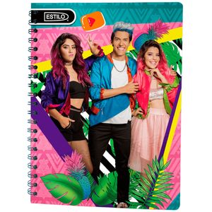 Cuaderno Espiral A4 100hjs Cuadros Polinesios