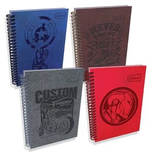 Cuaderno Espiral A4 200hjs Cuadros Pasta Dura Notebook