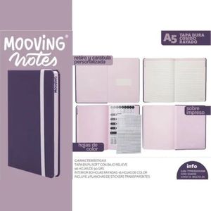 Cuaderno Agenda A5 96 Hojas 1 Linea Varios Colores Mooving