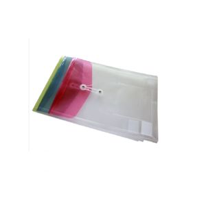 Sobres Plasticos A4 Transparente Vertical Con Cordon Colores Fb1024-J