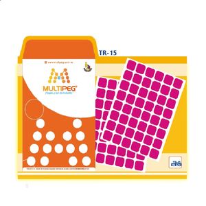 Etiquetas Adhesivas T-15 1.58cmx1.58cm Fucsia 42un Pqtx11hjs Multipeg