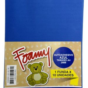 Foamy Liso Adhesivo A4 Azul