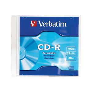 CD R  VERBATIM   Caja Acrílica