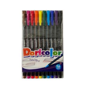 Marcador Escolar Punta Fina Juego de 12 Colores