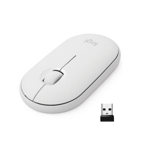 Mouse Inalámbrico Logitech Pebble M350 Blanco