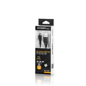 Cable USB 2.0 a Micro USB Macho de 1.5mt   ARGOM  ARGCB0034