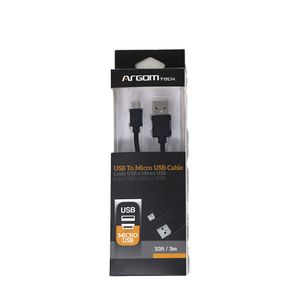 Cable USB 2.0 a Micro USB Macho de 3mt - ARGOM - ARGCB0044