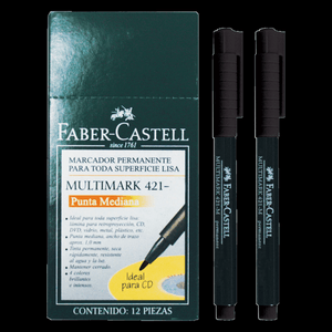 Marcador Cd/Dvd Permanente 421f Negro