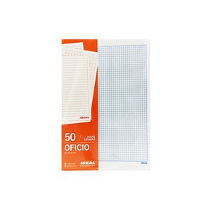 Papel Bond Perforado Marginado Cuadros Oficio Pqtx50hjs