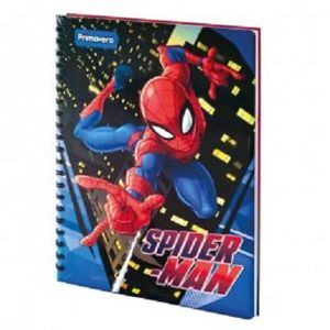 Cuaderno Espiral A4 100hjs Cuadros Pasta Dura Spidey