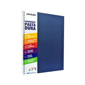 Cuaderno Espiral A4 100hjs 1 Línea Pasta Dura Azul
