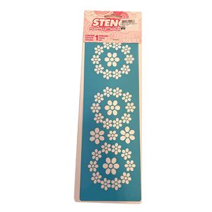 Stencil 30x10cm floral 1139