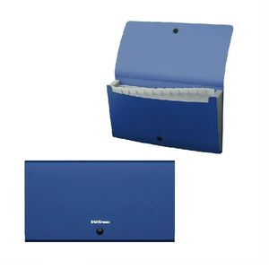 Archivador Acordeón 12 Div Cheques Plástico Azul 59251