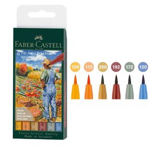 Marcador Permanente Pta Pincel Jgox6un Colores 167179