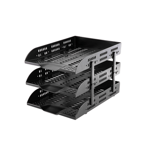 Papelera 3 Pisos Plastico Negro E9215