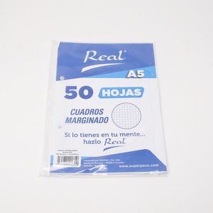 Papel Marginado Cuadros A5 50H