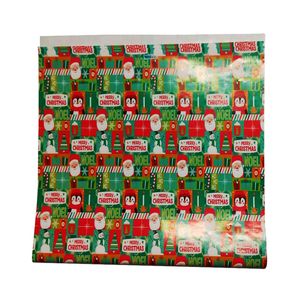 Papel Regalo Navideño 50cmx70cm Noel Turquesa