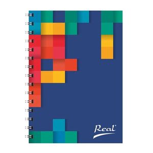 Cuaderno Espiral A4 100hjs Cuadros Pasta Dura Circuito Azul