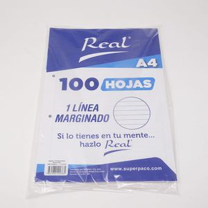 Papel Marginado Parvulario 1 Línea A4