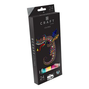 Lápices de Colores Largos Triangulares Craft Jgox24un