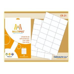 Etiquetas Adhesivas Cr-21 7x4.24cm Blanco 21un Cjx10hjs L/I