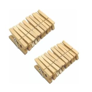 Pinzas Para Ropa Bambu Color Natural Pqtx24un
