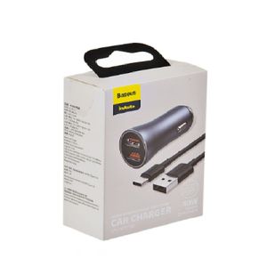 Cargador De Corriente P/Auto Con Puertos USB + USB Tipo-C